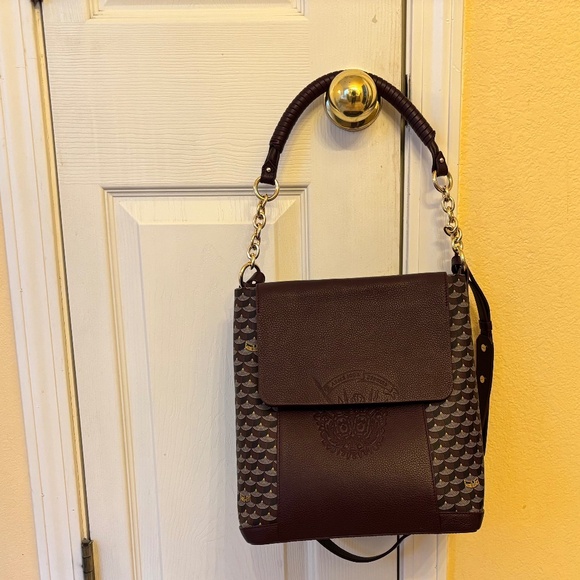 Fauré Le Page Leather Boho 27 Burgundy Shoulder/Crossbody bag - Picture 5 of 10